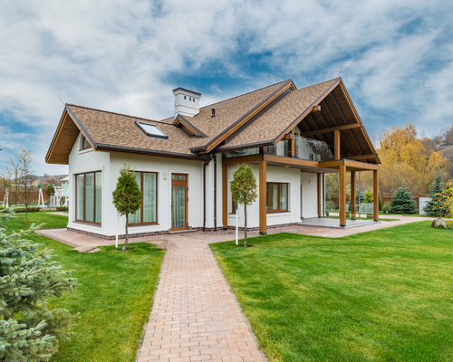 beautiful home with spacious front yard 